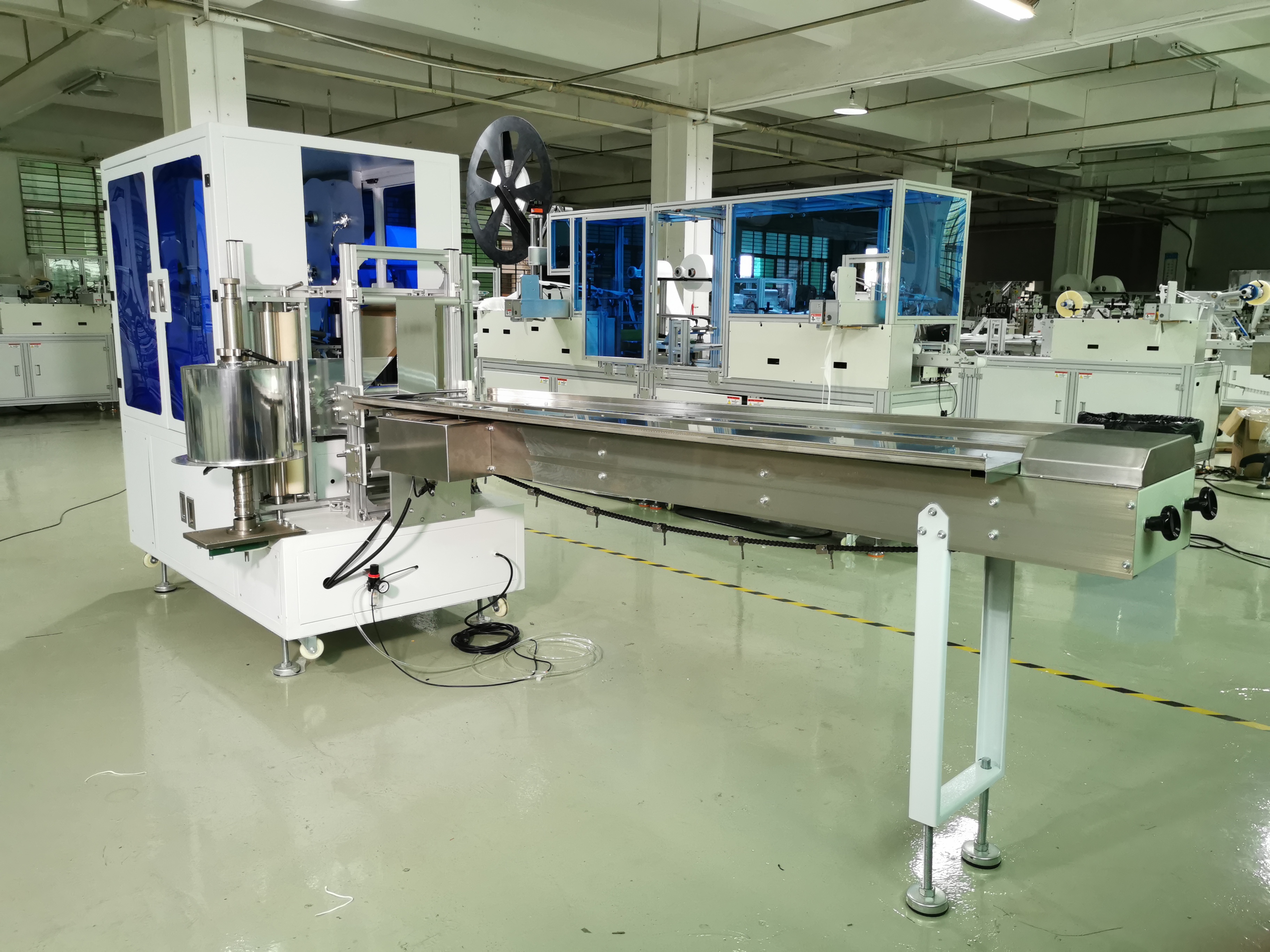 Máquina empacadora automática de sellado de cuatro lados